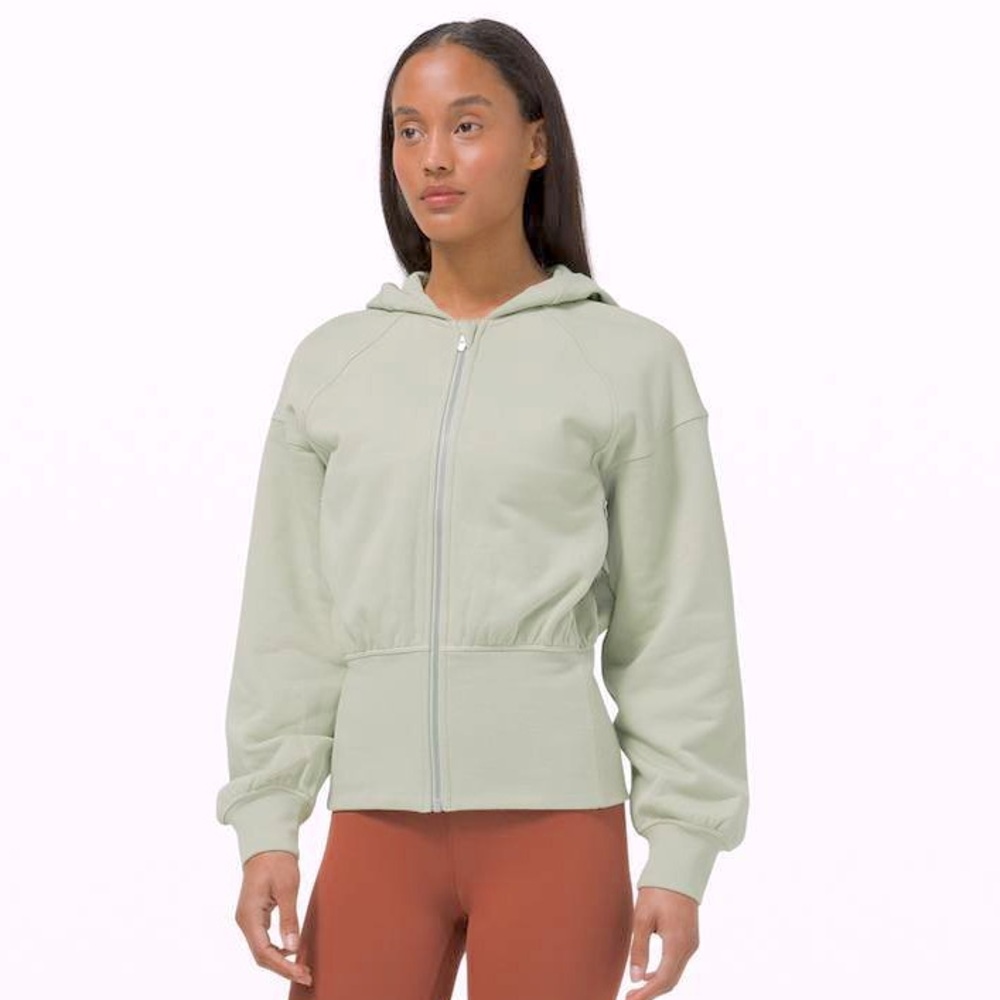 Lululemon Hugged-Waist Cotton Zip Hoodie Green Fern
Women's Sage Green Hoodie